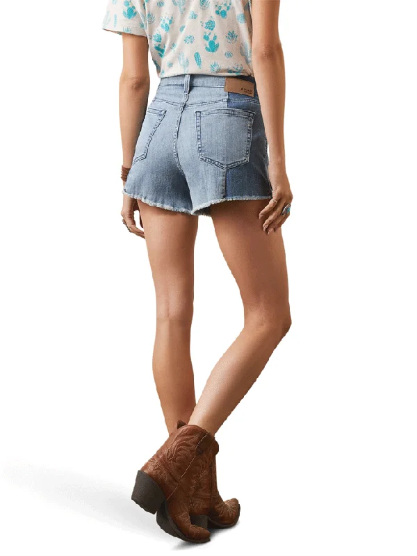 women's western boots for festivalsAriat 10043204 Womens Jazmine Boyfriend Denim Short Blue Shades
