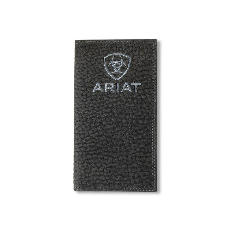women's western boots with cutoutsAriat Black Pebble Leather Rodeo Wallet