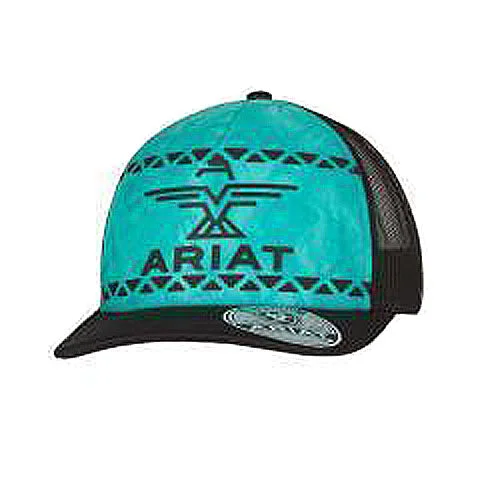 women's leather moto boots with bucklesAriat Black/Turquoise Thunderbird Ballcap