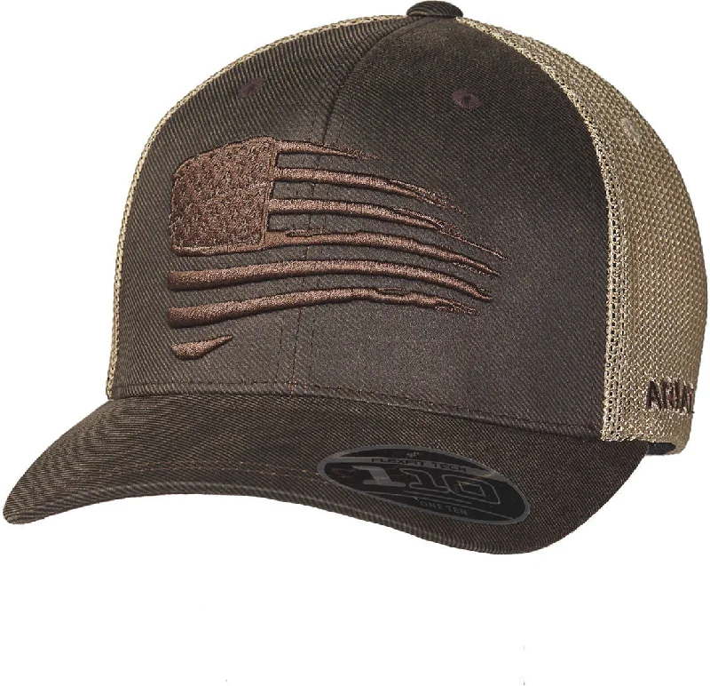 women's cowboy boots for tall womenAriat Brown Patriot Embroidered Hat