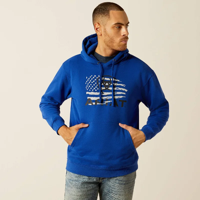 women's ankle moto bootsAriat Men's Royal Blue Flag Logo Breakthru Hoodie