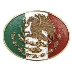 women's western boots with metallic finishesAriat Oval Green/White/Red Mexican Flag Buckle women's western boots with metallic finishesAriat Oval Green/White/Red Mexican Flag Buckle