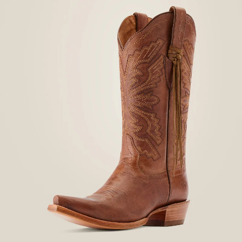 women's moto boots with wide calfAriat Tan Martina Snip Toe Western Boots for Women