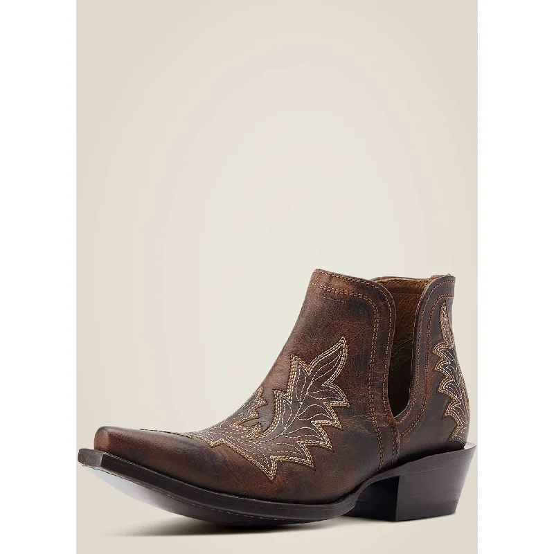 women's leather moto boots with bucklesAriat Women's Low Heel Dixon Boot
