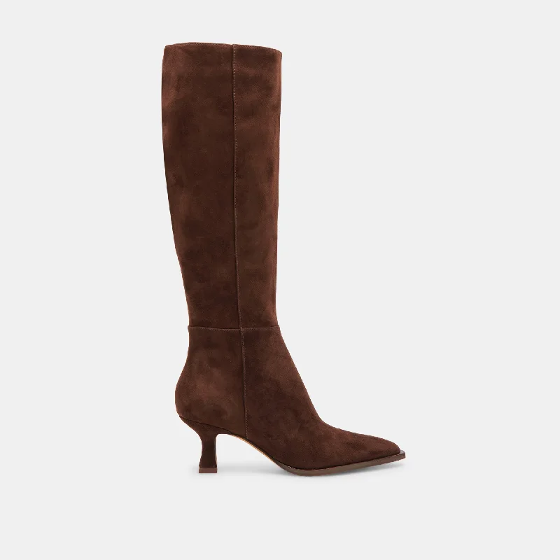 women's booties for hikingAUGGIE BOOTS DK BROWN SUEDE