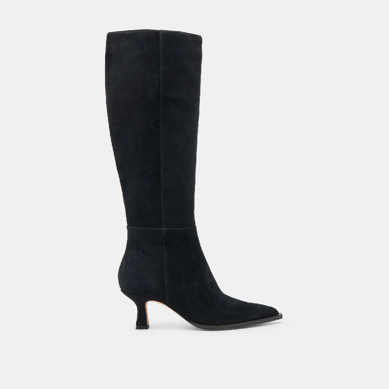 women's suede bootiesAUGGIE BOOTS ONYX SUEDE