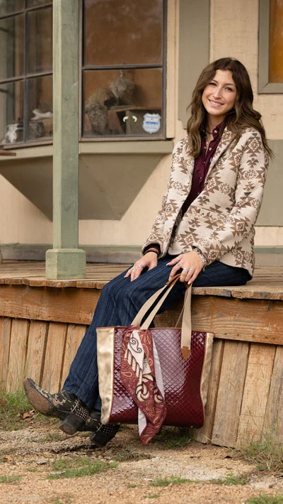 women's moto boots with quilted panelsAztec Women's Blazer Cream