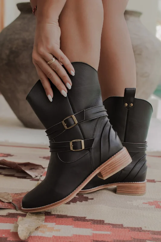 women's booties with ankle strapBarcelona Leather Boots