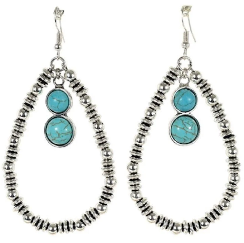 women's western boots with metallic finishesBeaded Teardrop Earrings