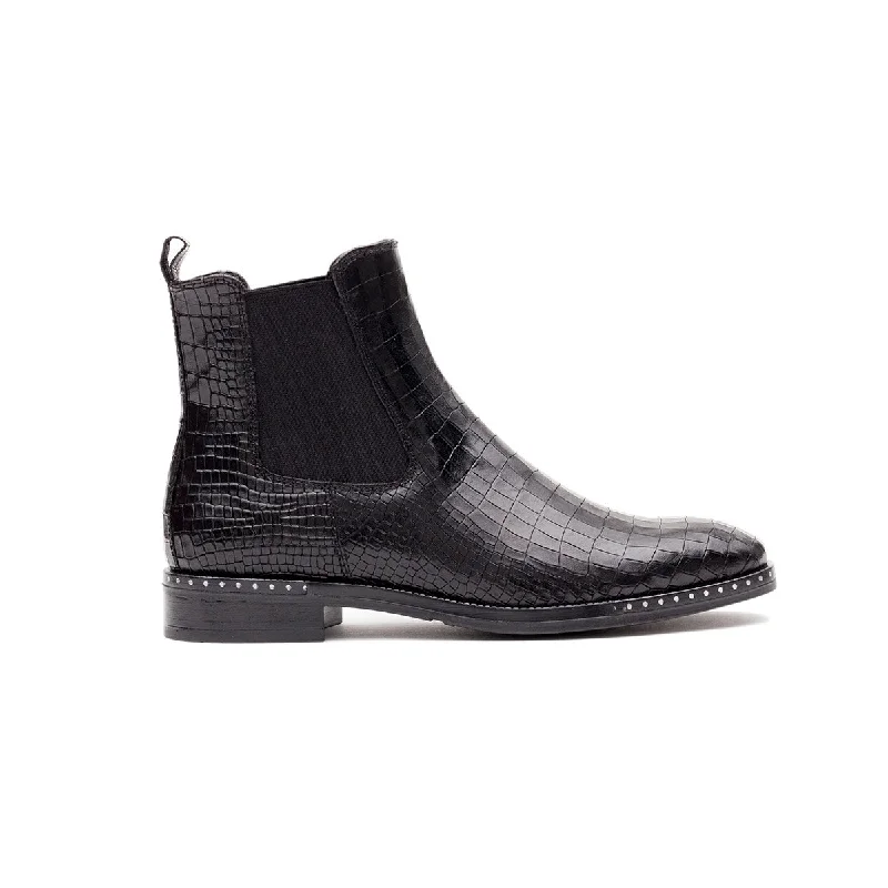 women's booties with velvetBenson - Croco