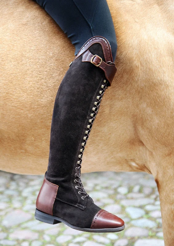 Women's black leather tall boots with gold zippersBia Dressage Winter Design Your Own Women's black leather tall boots with gold zippersBia Dressage Winter Design Your Own