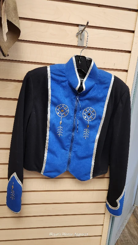 women's combat-style moto bootsBlue Diane Olson Show Jacket