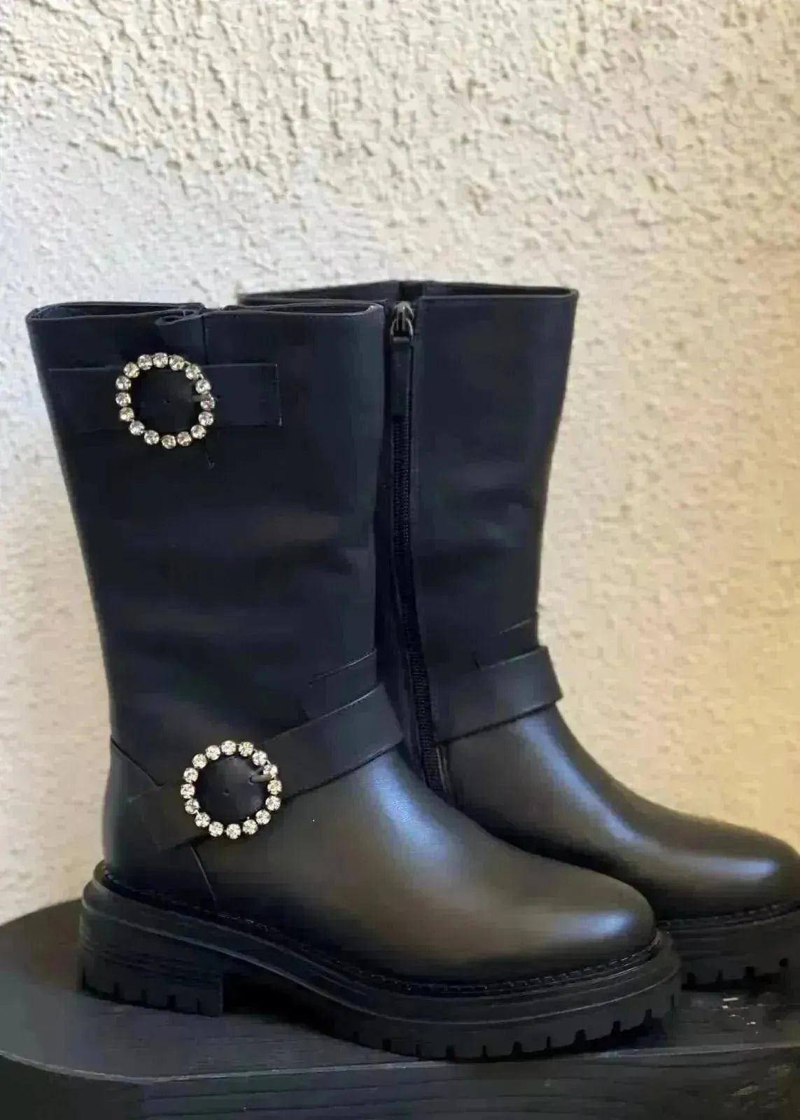Women's arch - support chunky boots for comfortBottes Bibi Lou 653B10VK black/crystal Women's arch - support chunky boots for comfortBottes Bibi Lou 653B10VK black/crystal