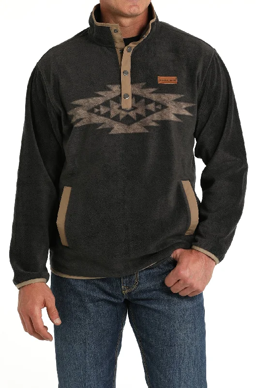women's cowboy boots with square toeCinch Men's Charcoal/Tan Southwest Print Polar Fleece Pullover