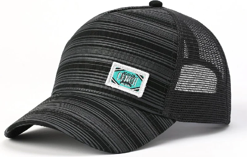 women's moto boots with adjustable strapsCinch Women's Black Printed Stripe Hat