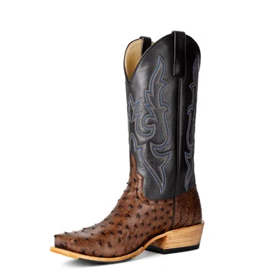 women's moto boots with protective toe capsTop Hand Kango Tobacco Full Quill Ostrich - HP9505 women's moto boots with protective toe capsTop Hand Kango Tobacco Full Quill Ostrich - HP9505