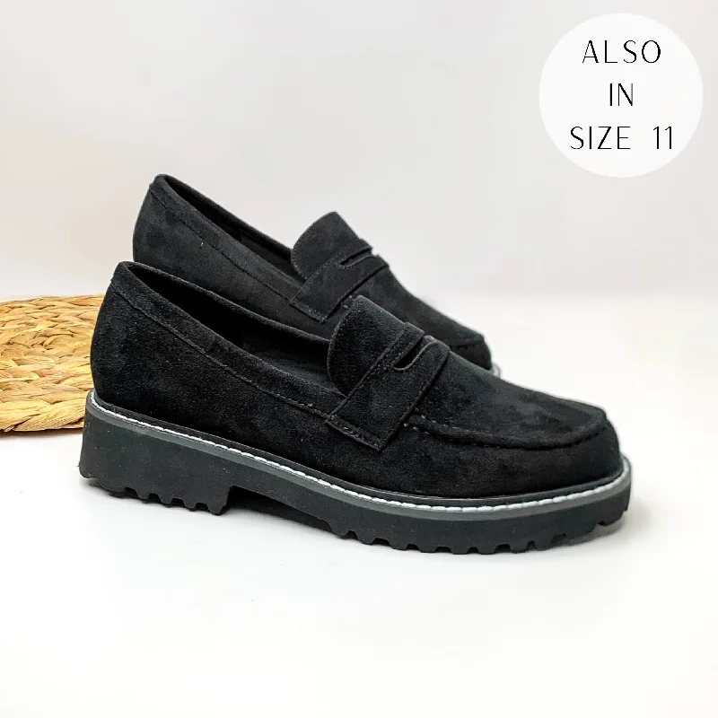 women's booties with metallic finishCorky's | Boost Slip On Suede Loafers in Black