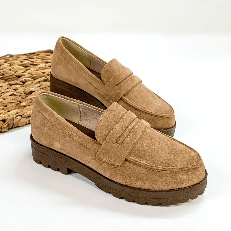 women's booties with quilted patternCorky's | Inspo Slip On Suede Loafers in Sand