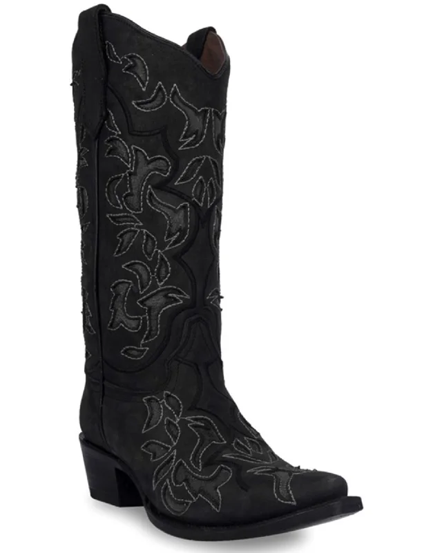 women's cowboy boots with embroideryCorral Women's Inlay & Embroidery Black/Grey Western Boots - Snip Toe L6033 women's cowboy boots with embroideryCorral Women's Inlay & Embroidery Black/Grey Western Boots - Snip Toe L6033
