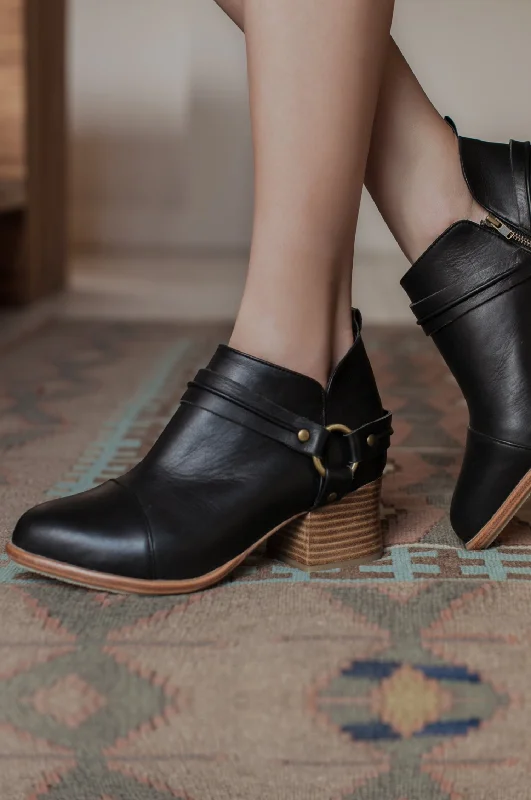 women's booties for workDasha Low Ankle Booties
