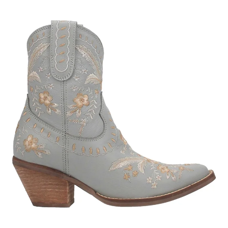 women's pointed toe western bootsDingo Women's DI748 Short Floral Primrose Blue