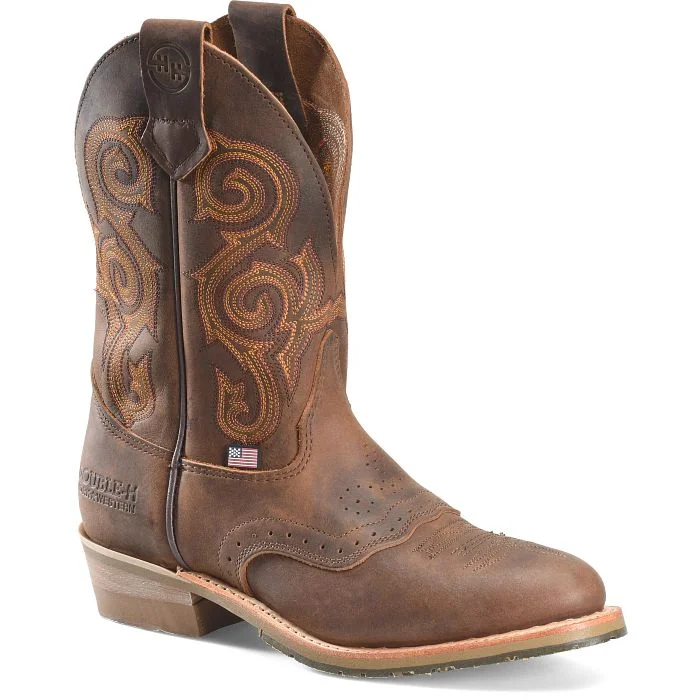 women's western boots with metallic finishesDouble H Dark Brown Folklore Rockdale Round Toe Western Roper Boots for Men women's western boots with metallic finishesDouble H Dark Brown Folklore Rockdale Round Toe Western Roper Boots for Men