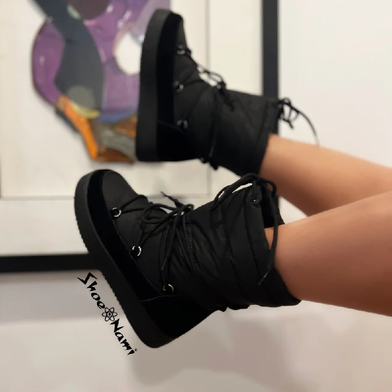 women's booties for rainy daysEMMETT-1 Black