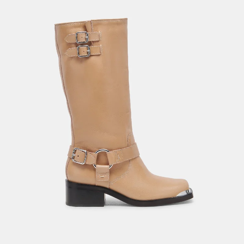 women's waterproof bootiesEVI BOOTS CAMEL LEATHER