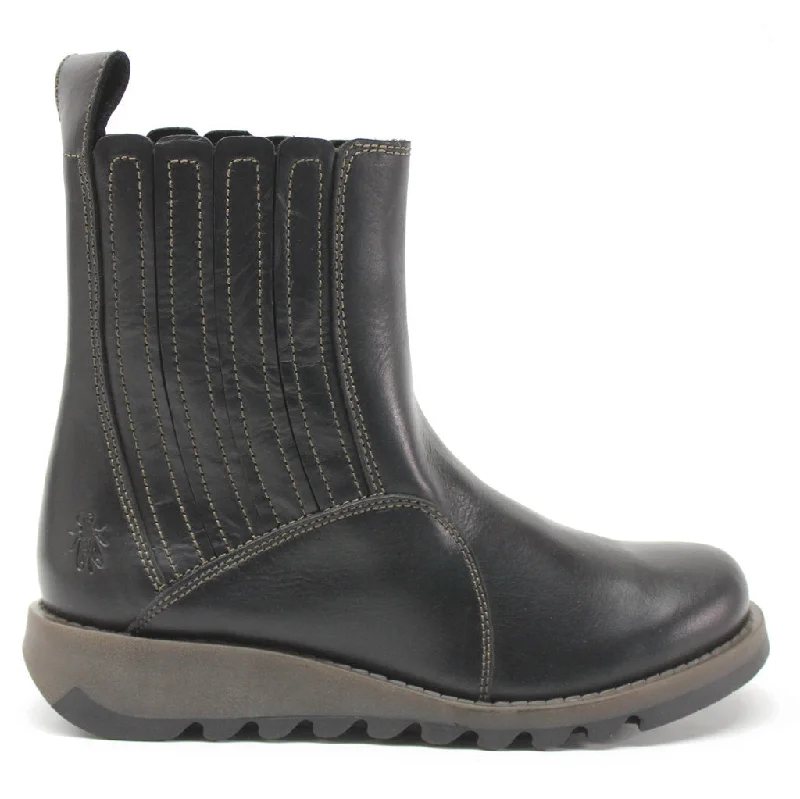 women's ankle boots for rainy weatherSuzy899Fly Rug Leather Women's Zip Up Ankle Boots