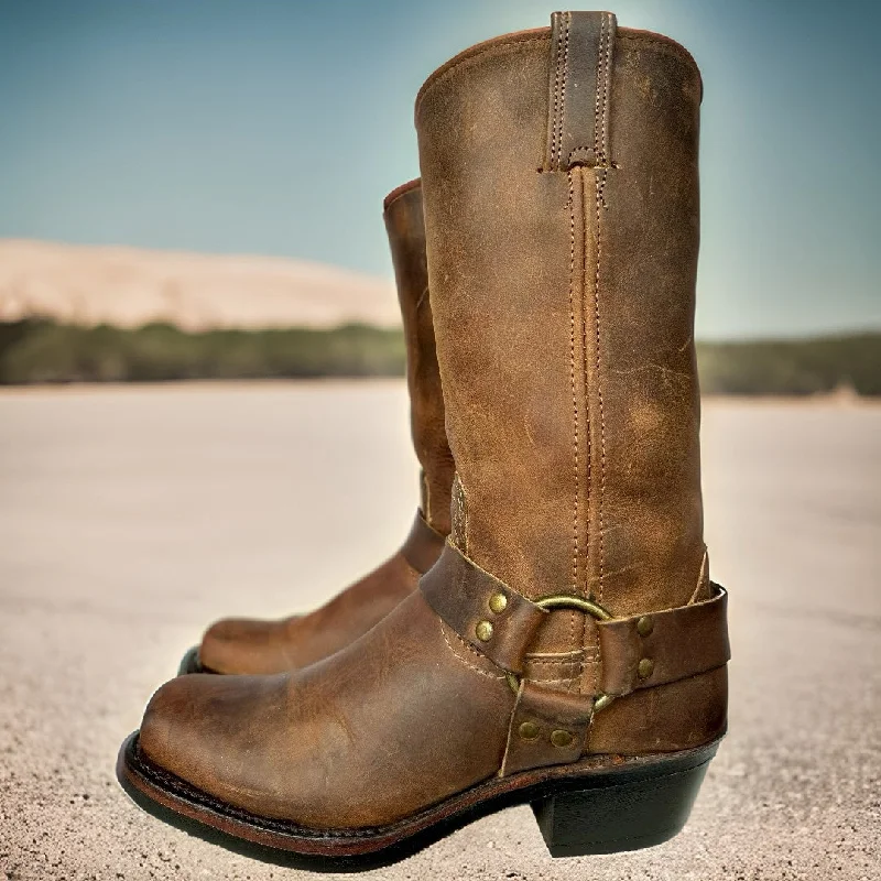 Women's insulated tall boots for cold wintersFRYE Vintage Harness 12R Brown Leather Biker Moto Motorcycle Boots Women's insulated tall boots for cold wintersFRYE Vintage Harness 12R Brown Leather Biker Moto Motorcycle Boots
