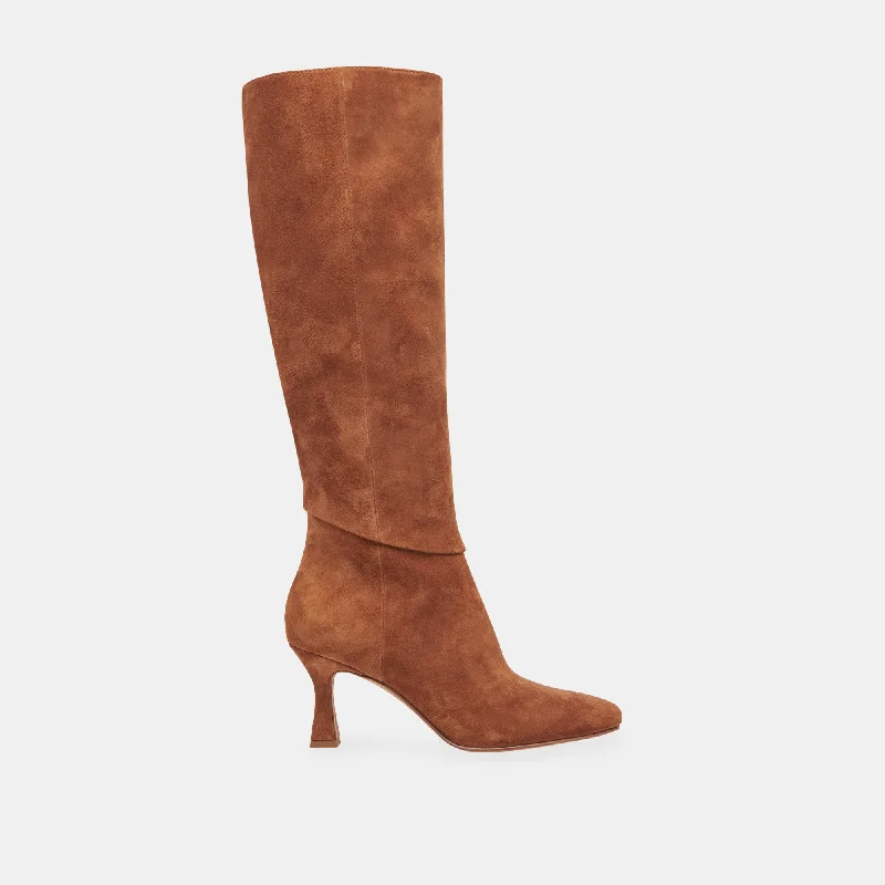 women's booties with Chelsea styleGYRA BOOTS BROWN SUEDE