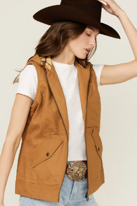 women's moto boots for street styleHeidi Tan Canvas Women's Vest