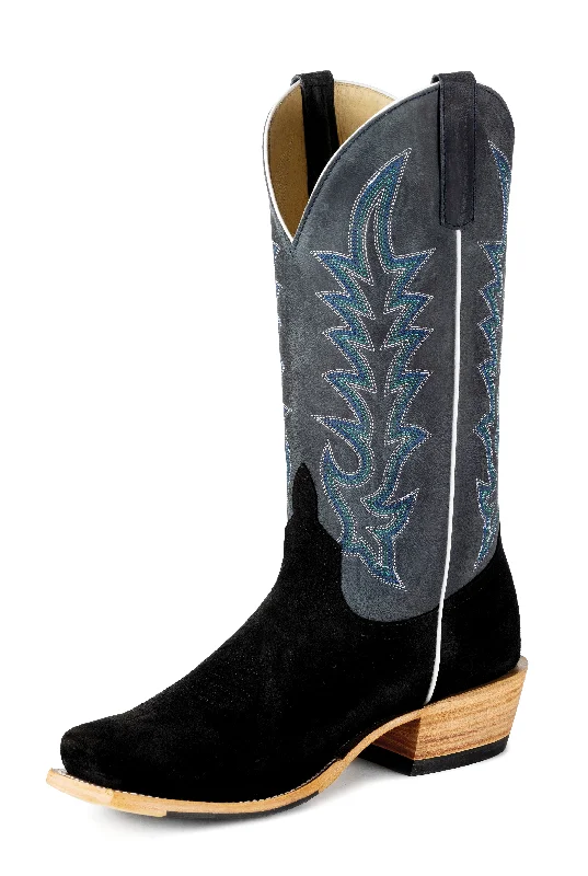 women's moto boots with chain detailBlack Suede - HP9502