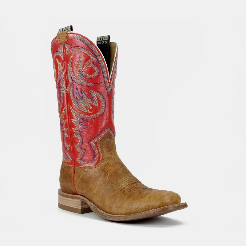 women's moto boots for motorcycle ridingHyer Men's Sawyer Tan Oiled Shoulder Broad Square Toe Western Boots with Vintage Red Tops women's moto boots for motorcycle ridingHyer Men's Sawyer Tan Oiled Shoulder Broad Square Toe Western Boots with Vintage Red Tops