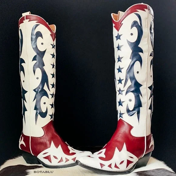 Women's tall boots with a patent - leather and suede mixJEFFREY CAMPBELL Star Tall Knee High Cowgirl Cowboy Western Boots Women's tall boots with a patent - leather and suede mixJEFFREY CAMPBELL Star Tall Knee High Cowgirl Cowboy Western Boots