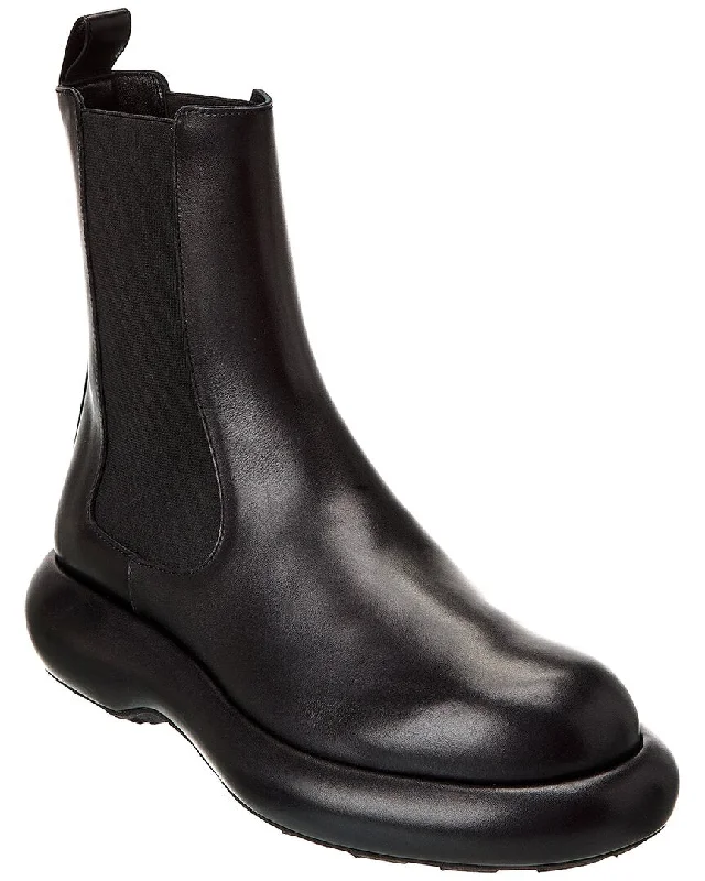 women's booties for rainy daysJil Sander Leather Bootie