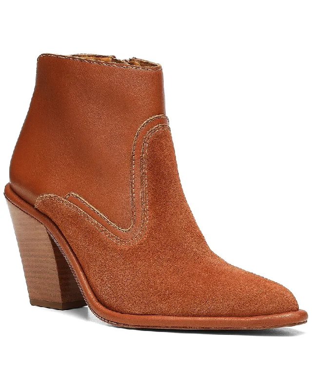 women's booties with metallic finishJoie Ginger Suede Bootie