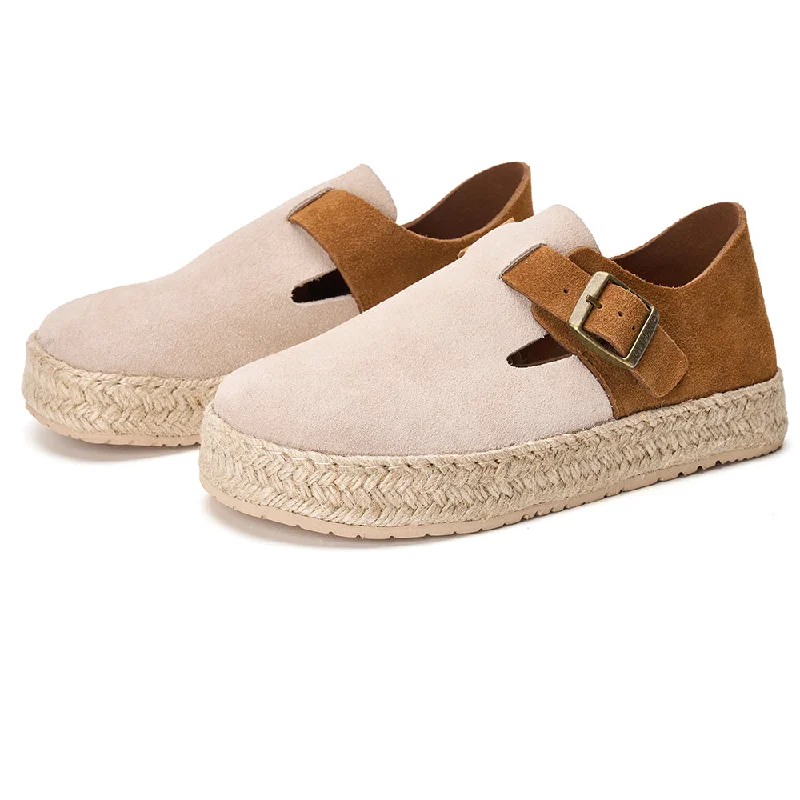 Women's brown snowboots for a natural and earthy feelHandmade Women’s and Men's Slip-On Espadrille Leather Couple Loafers-05651W/M Women's brown snowboots for a natural and earthy feelHandmade Women’s and Men's Slip-On Espadrille Leather Couple Loafers-05651W/M