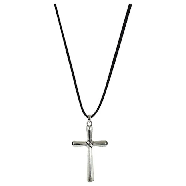 women's western boots for festivalsJustin Men's Simple Cross Necklace with Black Colored Stones and Leather Cord