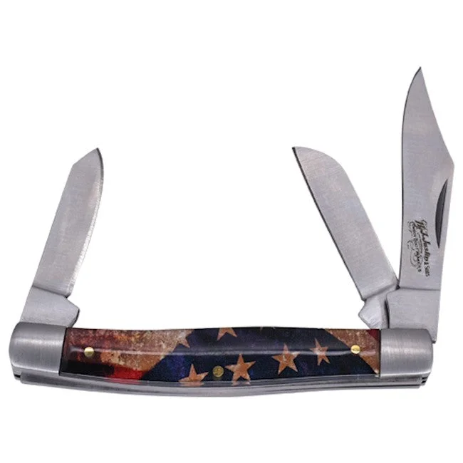 women's western boots for ridingJustin USA Flag Three Blade Stockman Knife