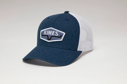 women's moto boots with low heelKimes Ranch Blue Box Spring Trucker Hat