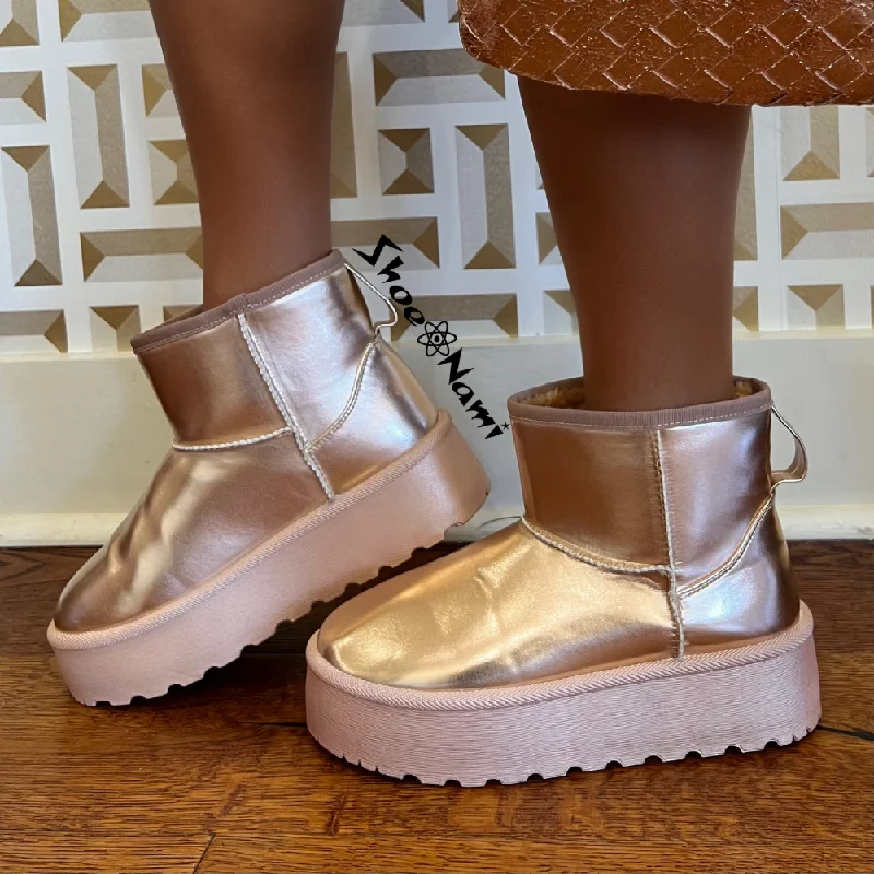 women's booties with pointed toeLIVE BOLD Rose Gold