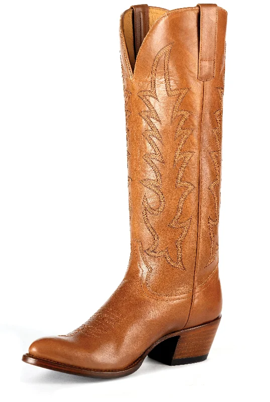 women's moto boots with side zipperTan Telluride - M5226