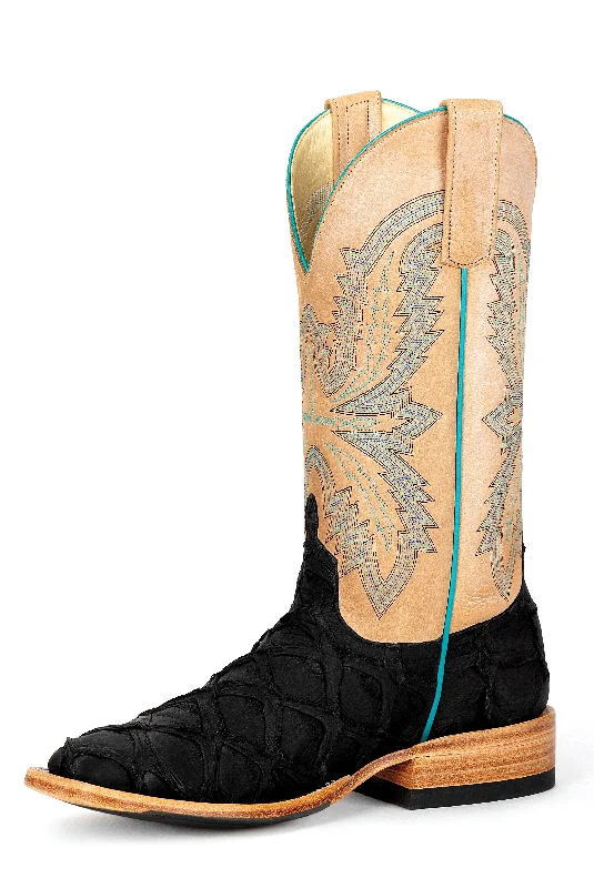 women's waterproof moto bootsBlack Matte Big Bass - M2034