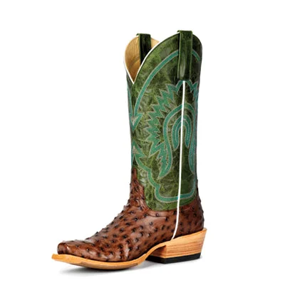 women's moto boots with quilted panelsTop Hand Kango Tobacco Full Quill Ostrich - M9502 women's moto boots with quilted panelsTop Hand Kango Tobacco Full Quill Ostrich - M9502