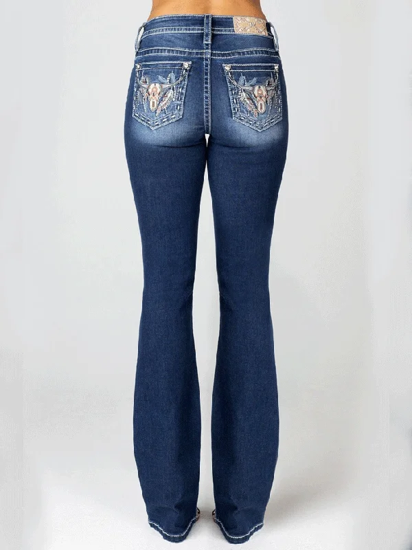 women's western boots for fashionMiss Me M9201B Womens Mauve Longhorn Mid Rise Boot Jean Dark Blue women's western boots for fashionMiss Me M9201B Womens Mauve Longhorn Mid Rise Boot Jean Dark Blue