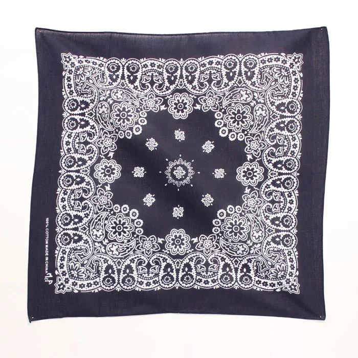 women's moto boots with studsNavy/White Traditional Paisley Design Western Bandana