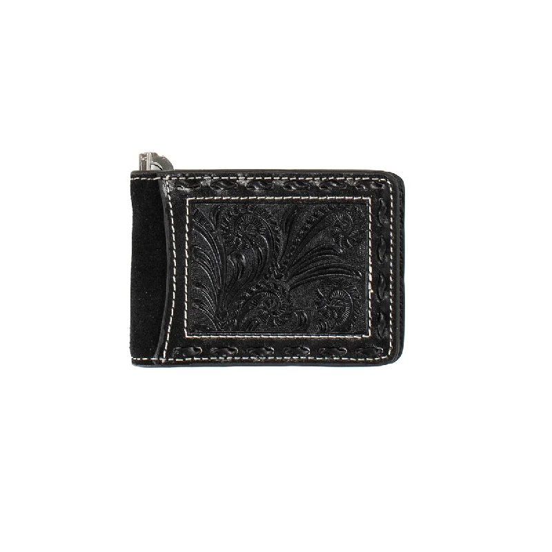 women's moto boots with protective toe capsNocona Black Roughout Bifold Wallet