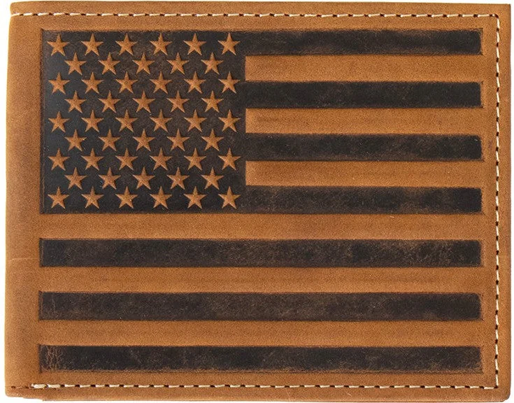 women's western boots for line dancingNocona Brown Embossed Flag Bi-Fold Wallet