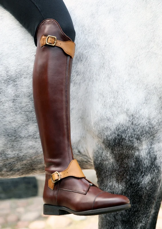 Women's tall boots with a block heel and back zipPolo Dressage Design Your Own